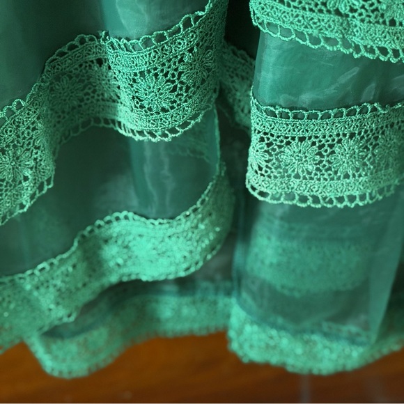Trish Scully Green Lace girls dress - Picture 8 of 10